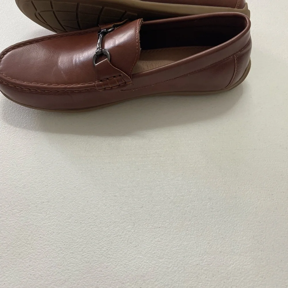 Steve Madden Men's Brown‎ Loafers size 7 cognac brown vegan horsebit work preppy - Picture 7 of 7